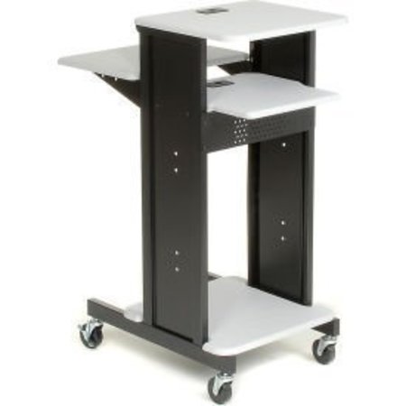 GLOBAL EQUIPMENT Global Industrial„¢ Projector Presentation Cart - Gray/Black 89759